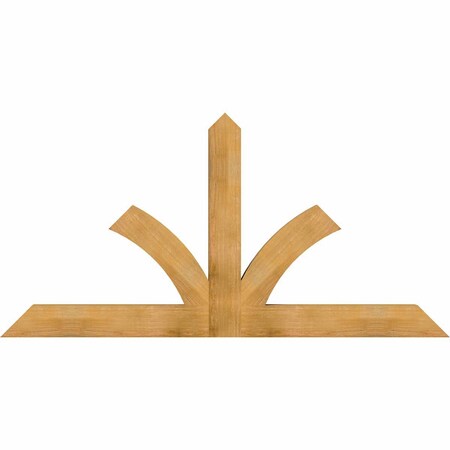 Ekena Millwork Richland Rough Sawn Timber Gable Bracket, Western Red Cedar, 84"W x 42"H x 4"D x 6"F, 12/12 Pitch GBW084X42X0406RIC00RWR